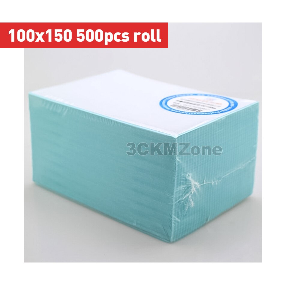 Pos 108mm 4 tommer termiske etiketter papirklistermærker stregkode etiket papir rulle hvid 100*100*500 or 100*150*250 or 100*150*500: Etiket -100-150-500
