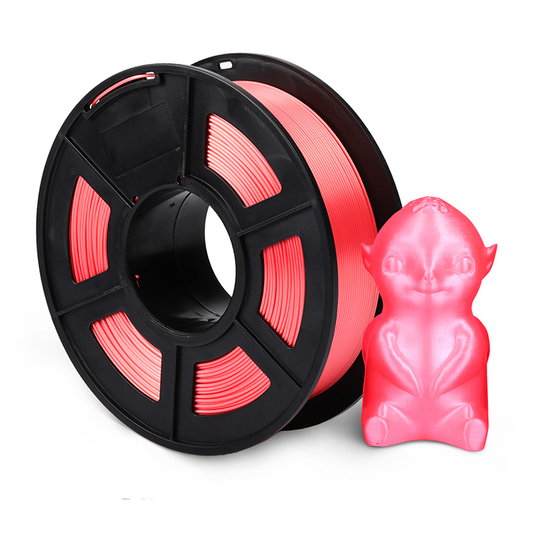 Sunlu Zijde Gloeidraad 1.75Mm 1Kg Zijde Textuur Pla Plus 3D Printing Filament Voor 3D Printer Dimensie Nauwkeurigheid +/-0.02Mm: Silk Red