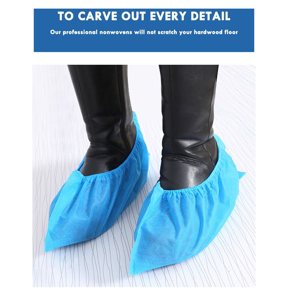 100 stuks verdikking schoenovertrek antislip schoenovertrek schoenovertrekken non-woven wegwerp antislip schoenovertrek laarsje 100 stuks