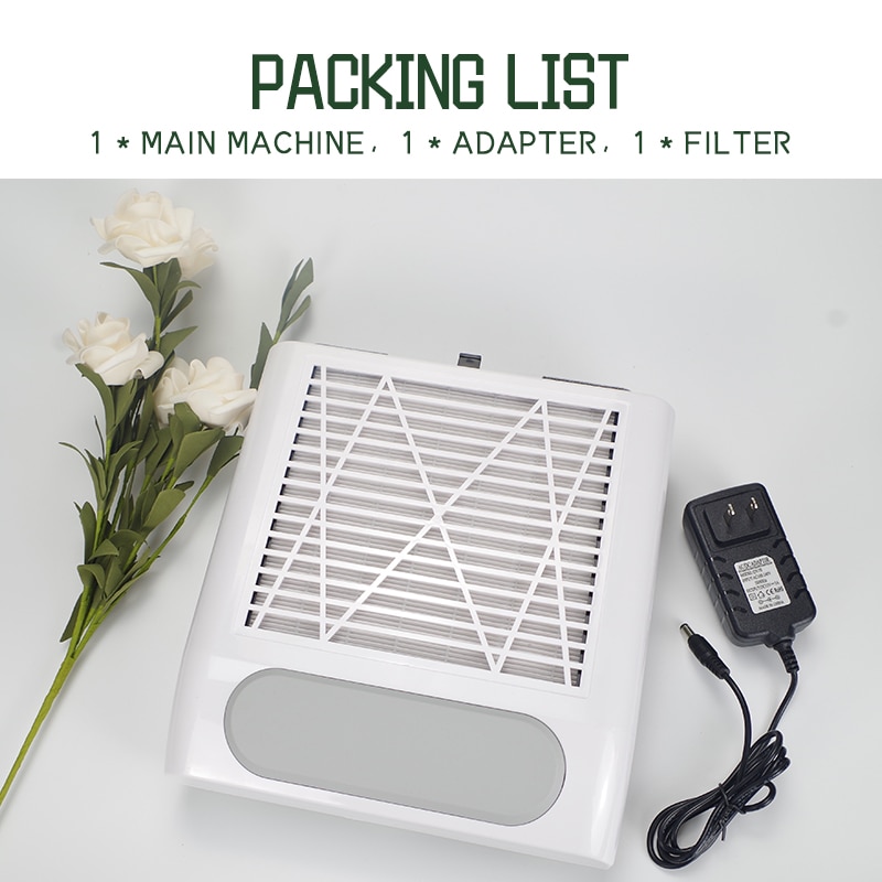 Colector de praf pentru unghii ventilator aspirator masini-unelte pentru manichiura cu filtru putere puternica instrument pentru arta unghiilor aspirator pentru unghii