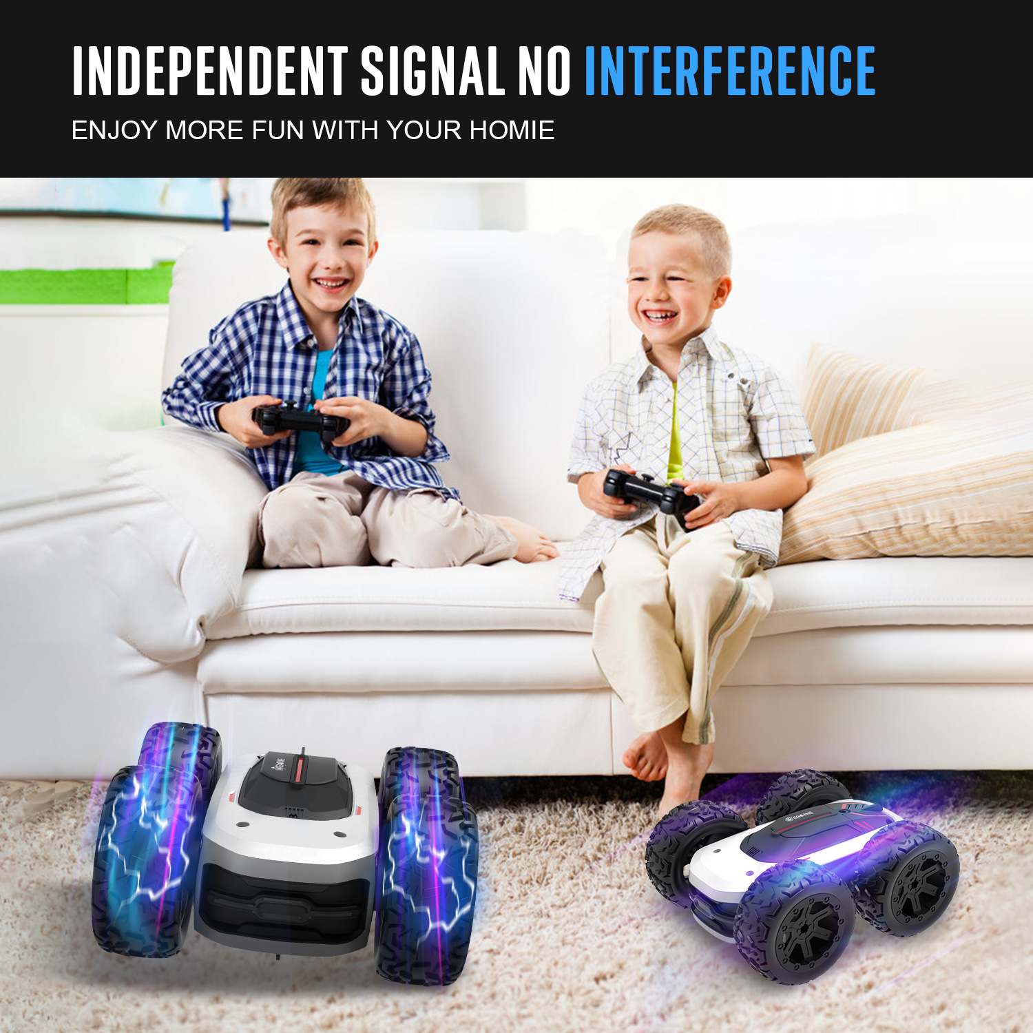 EACHINE – voiture cascadeuse EC10 télécommandée, Double face, Rotation et retournement de 360 °, dérive électrique, haute vitesse, pour adultes et enfants