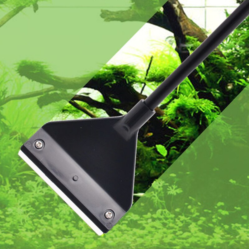 Aquarium Algae Scraper Stainless Steel Silicone Blade Water Live Plants Coralline Fish Tank Maintenance Tools