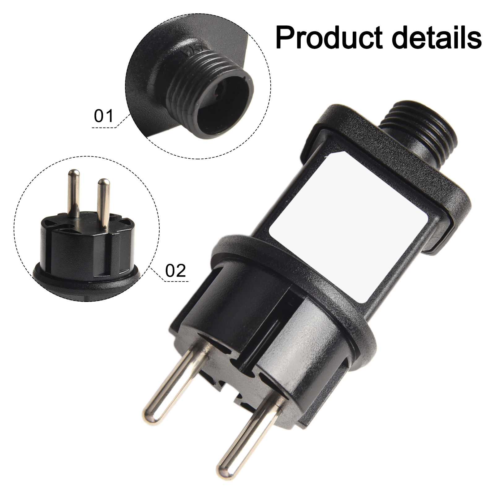 LED-Lichterkette, Netzteil, Transformator, Treiber, IP44, 31 V, max. 3,6 W, für codierte 2-polige Anschlüsse, Niederspannungs-String, EU