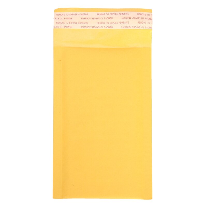Kicute 50pcs Newest Kraft Bubble Mailers Padded Envelopes Yellow Self Sealing Bags 120x180mm Office School Stationery