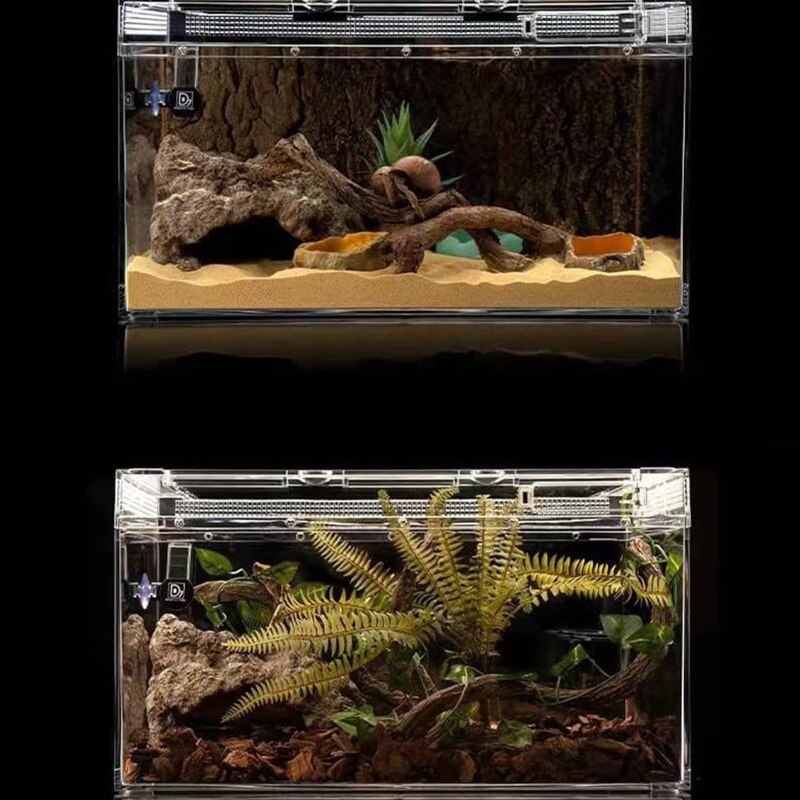 517E Fish Hiding Rock Cave Aquarium Turtle Reptile Basking Hide Habitat Shelter Decorations Lizard Snake Terrarium Ornament