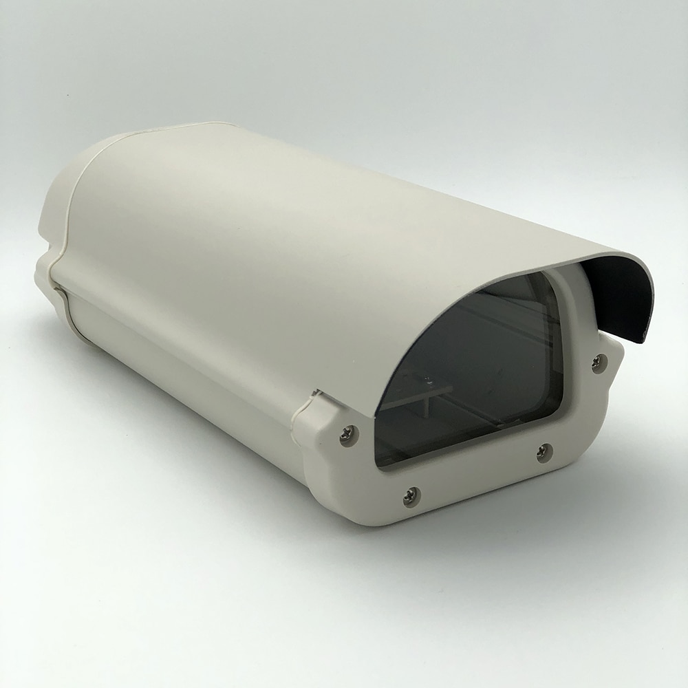 External CCTV Camera Housing Shield Cover Outdoor Waterproof Double Locks Suveillance Camera Housing Case with Clean Windshield