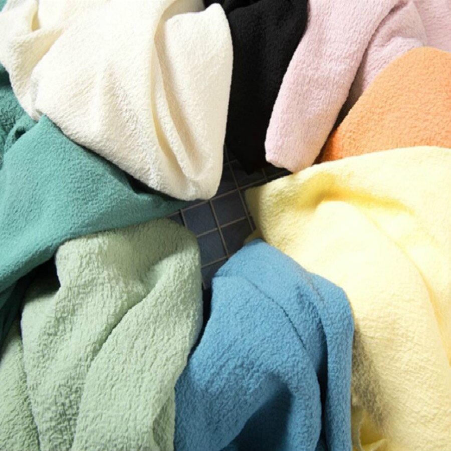 Style coréen bulle crêpe en mousseline de soie tissu rétro solide robe courte femmes robe vêtement matériel
