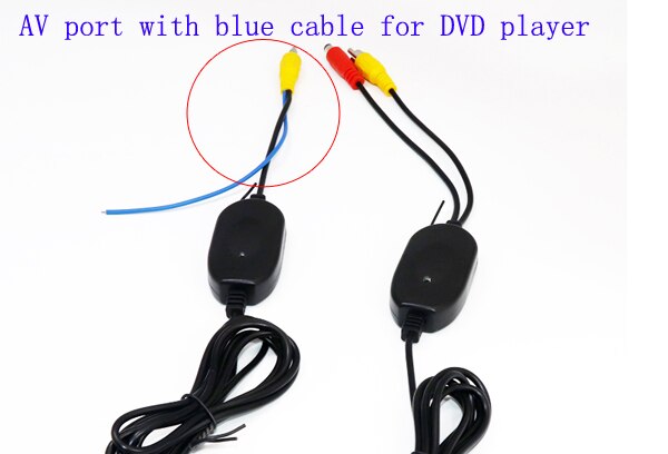 2.4 Ghz senza fili RCA video AV Trasmettitore Ricevitore per la vista Posteriore di parcheggio tenere sotto controllo Della Macchina Fotografica DVD auto Lettore MP5 per Portatile GPS: Blu