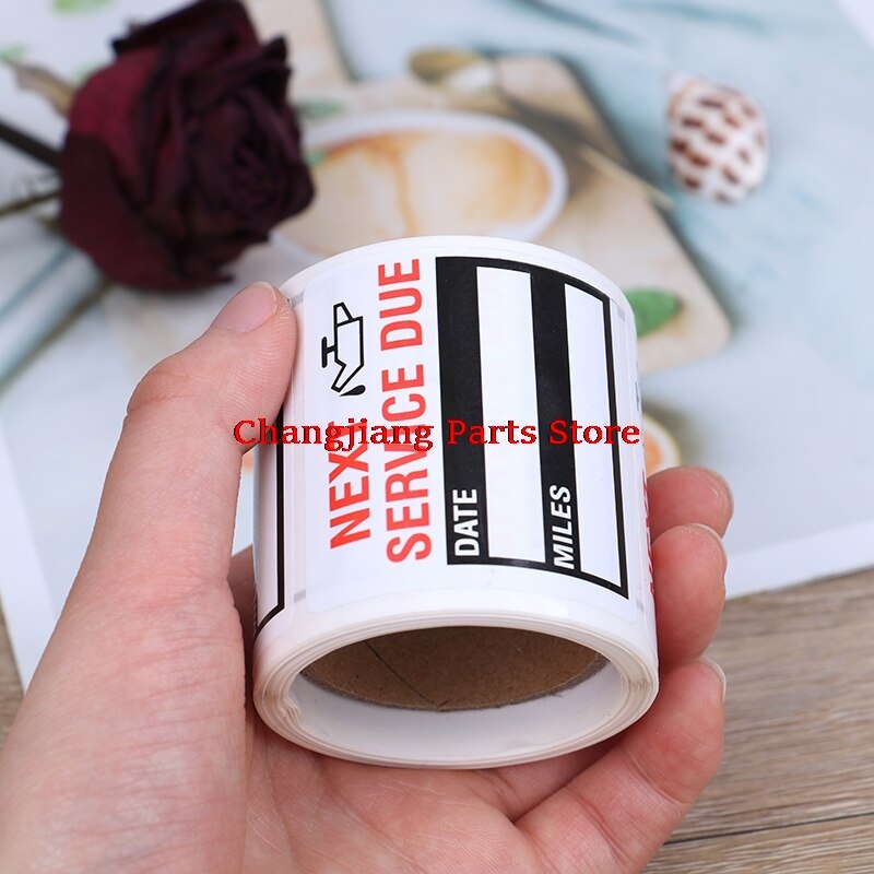 100Pcs/Set Stickers Changes Adhesive Labels Change Oil Service Reminder Sticker