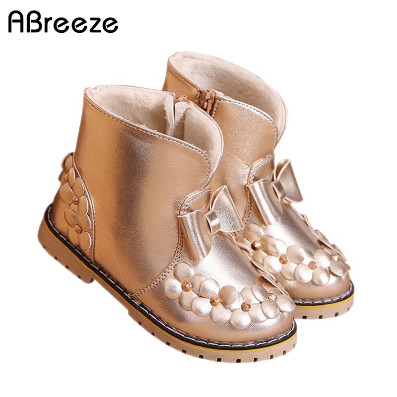 Herbst-Winter-kinderstiefel, wasserdichte pu-stiefel für mädchen, 3-8t flache freundlicher-schneestiefel, warme mädchenschuhe