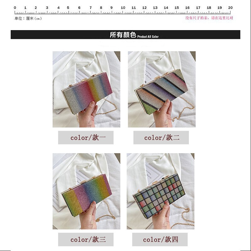 Pvc bolsas e bolsas para as mulheres 2021 designer de luxo alta qualidade sacos meninas do sexo feminino compradores cor arco-íris strass carteiras