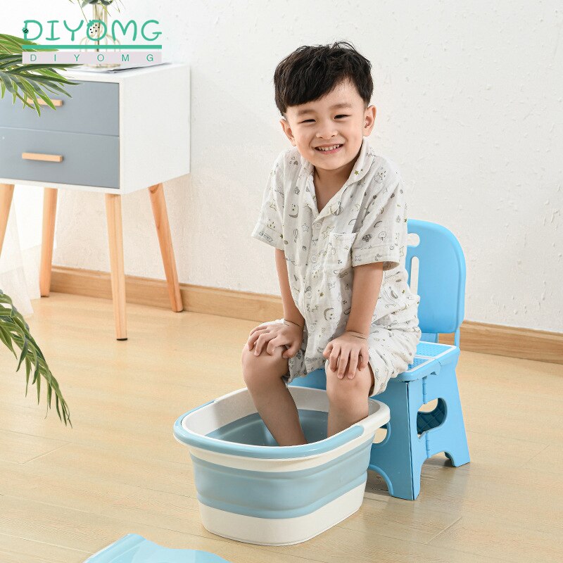 Folding Plastic Bucket Footbath Spa Foot Bath Bucket Basin Sauna Soaking Foaming Massage Bucket Storage Bucket Basket Container