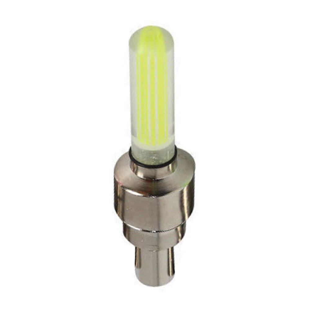 2 stuks fiets auto motor wiel band ventieldop flits led licht lamp accessoires mountainbike accessoires op voorraad: Geel