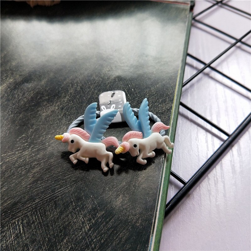 2 stk søt elefant bi tegneserie låve elastiske hårbånd låve tau jenter tilbehør baby hodeplagg prinsesse hodeplagg: F