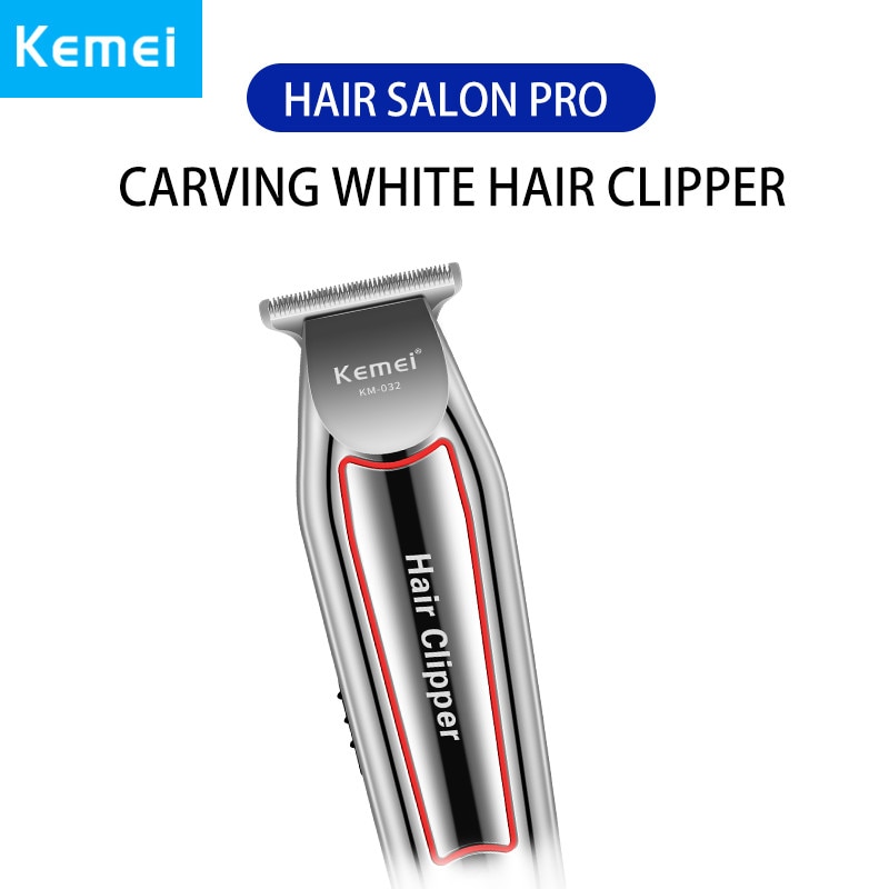 Kemei 032 maquinilla eléctrica para cortar el pelo recargable sin cable para hombres recortadora de barba de 0mm cortadora de pelo de cabeza calva