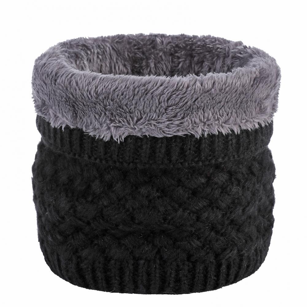 Neck Warmer Wear Resistant Thick High Elastic Plush Lining Neck Scarf Winter Neck Warmer for Cold Weather: Black