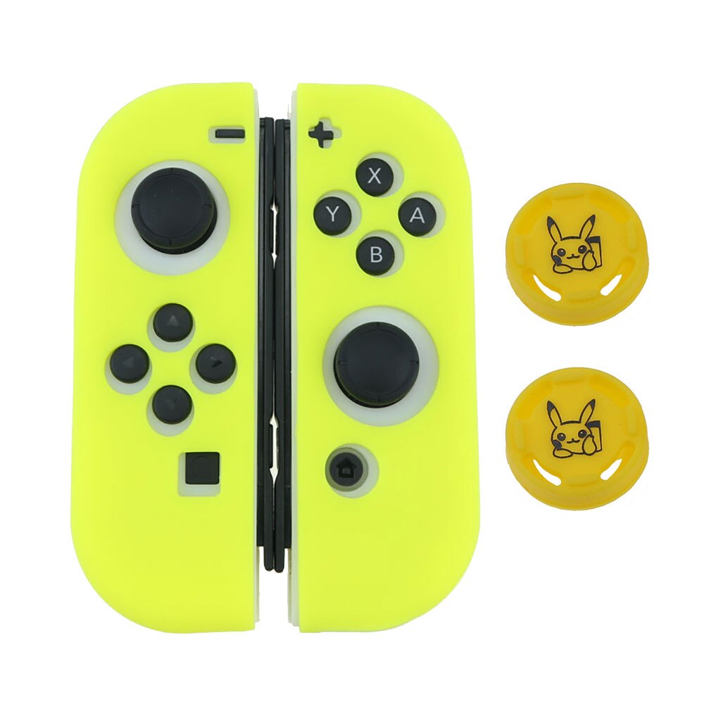 JCD for Nintend Switch Joycon Cover Solft Silicone Case with Thumbstick caps for Nintendo Switch Controller Grip Joy-con Cover: H