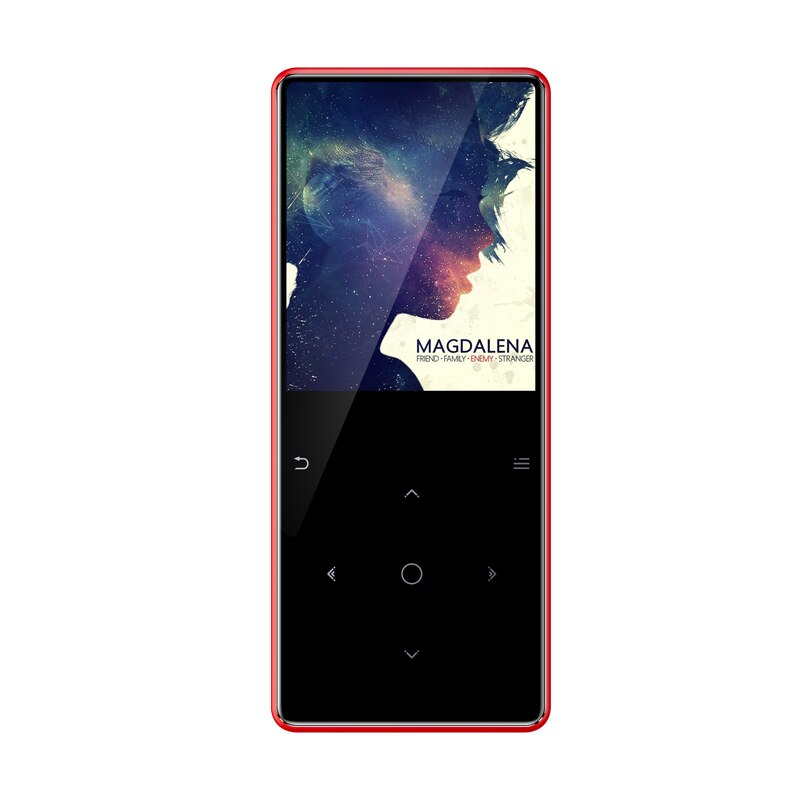 Mp3 spelare inbyggd högtalare bluetooth-spelare 8g med fm-radio/e-bok bärbar slimmad förlustfri ljudmusik walkman: Röd