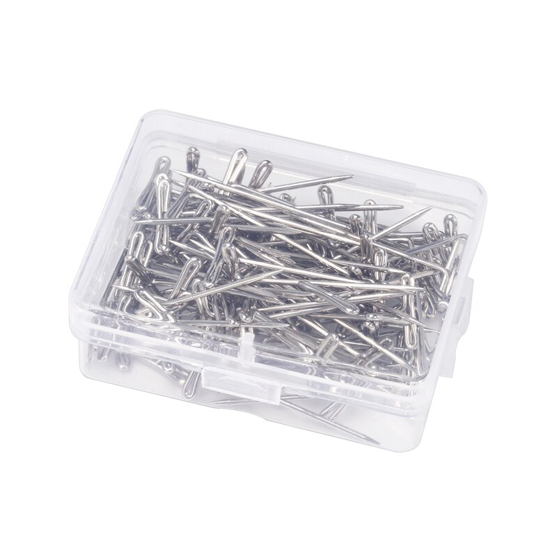 50PCS 27/32/38/45/51/53mm Long Silver T Shape Needles Pin for Wigs on Mannequin Head Hair Weaving Tools Salon Styling Tools