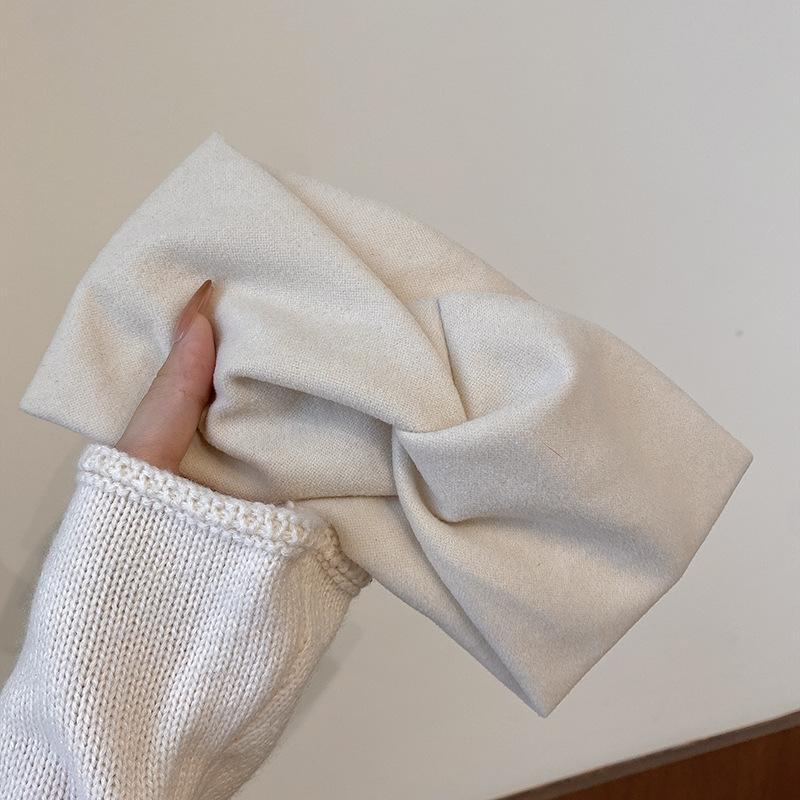 Koreaanse stijl brede kruisvormige hoofdbanden voor vrouwen, effen haarband, elastische sport- en yogahoofdband, haarband voor meisjes, haaraccessoires: Geel