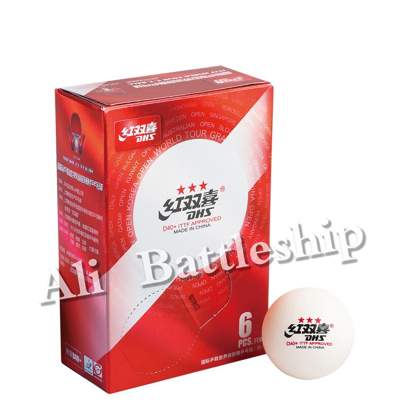 Dhs Ittf World Tour Table Tennis Balls 3 Star D40 Material Plastic Poly