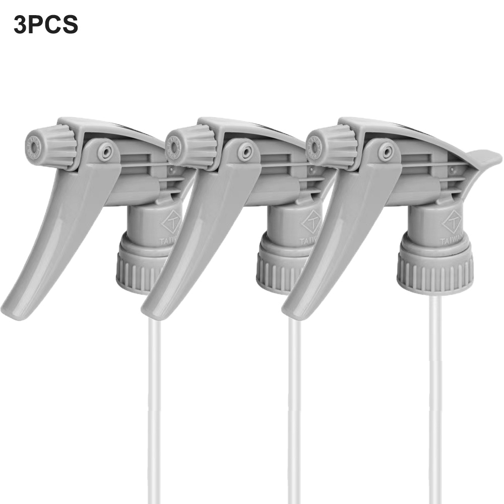 3/5 Pcs Adjustable Trigger Sprayer Heavy Duty Sprayer Head Acid And Alkali Resistant For Auto Detailing Car Cleaning Home Garden: Brown