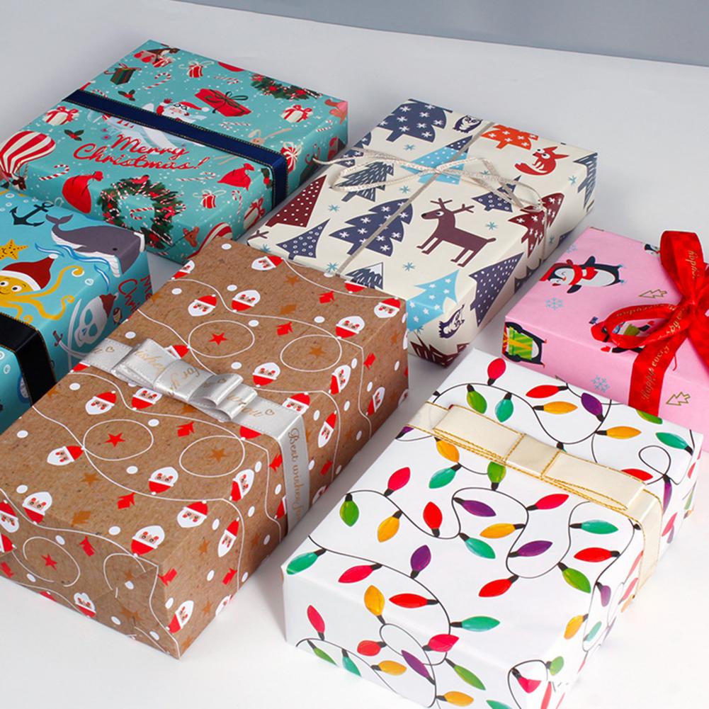 Lightweight 10Pcs Excellent Multi-color Candy Packing Paper Practical Christmas Wrapping Paper Multi-purpose for Party