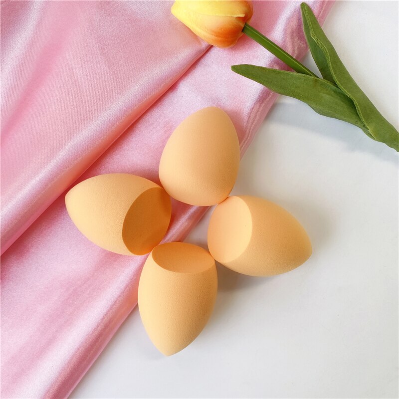 4Pcs/lot Cosmetic Puff Beauty Set Smooth Women Makeup Foundation Soft Sponge Puff Pure Blue Purple Color Beauty Tools: 4pc All Orange