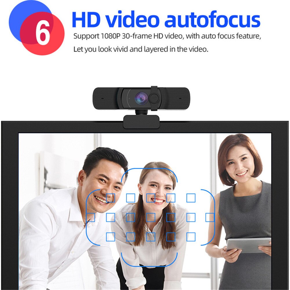 kebidu USB Web Camera Conference PC Webcam Autofocus Laptop Desktop For Office Meeting Home With Mic 1080P HD Web Cam C950E