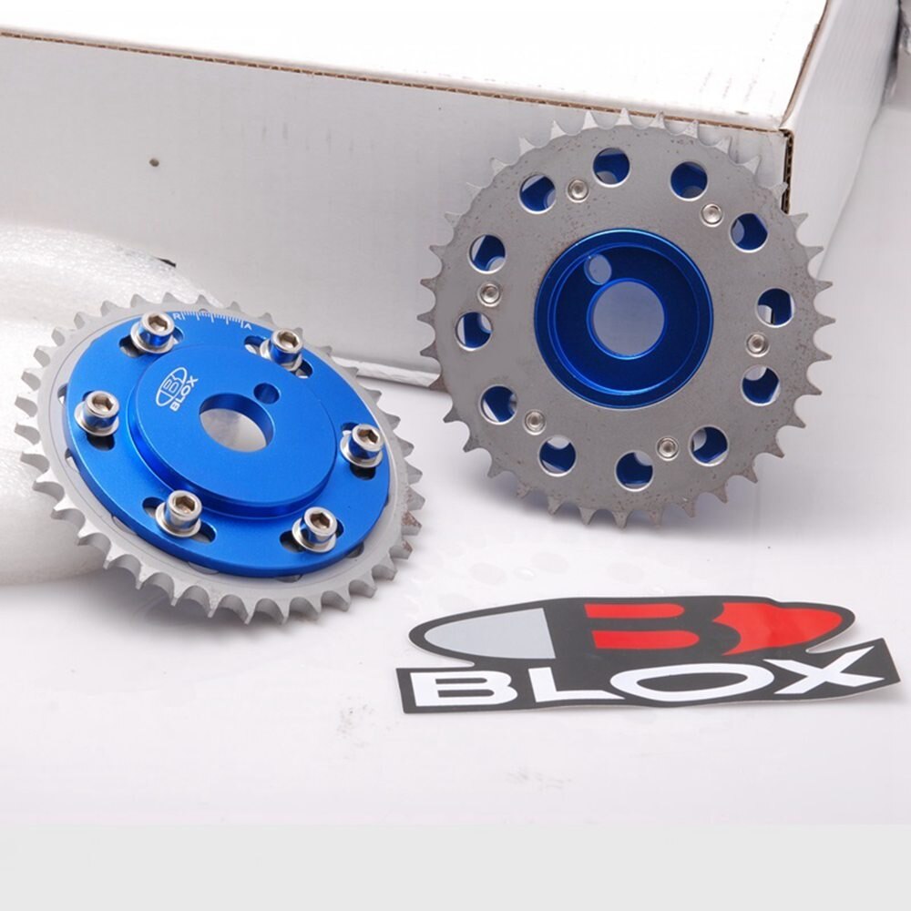 Blox Blue Adjustable Cam Gears Timing Gear pulley kit 2Pcs For Nissian S14 SR20DE / T Exhaust Engine TK-CGSR20-BL