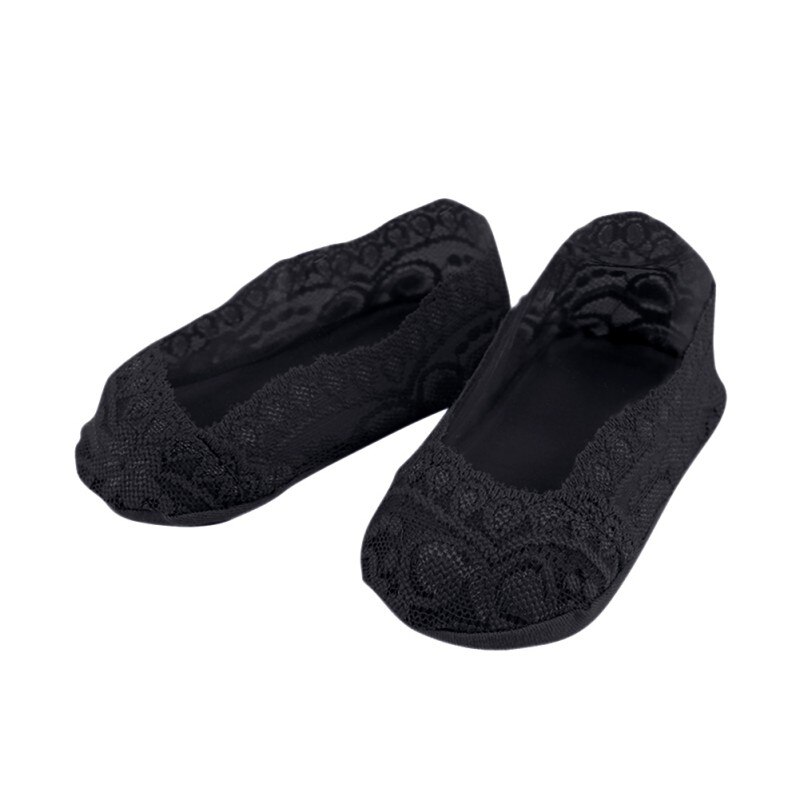 Baby Mädchen Spitze Socken Sommer Infant Kleinkind Solide Atmungsaktiv Unsichtbare Spitze Weiche Nicht-slip Socke calcetines: Black / 24M