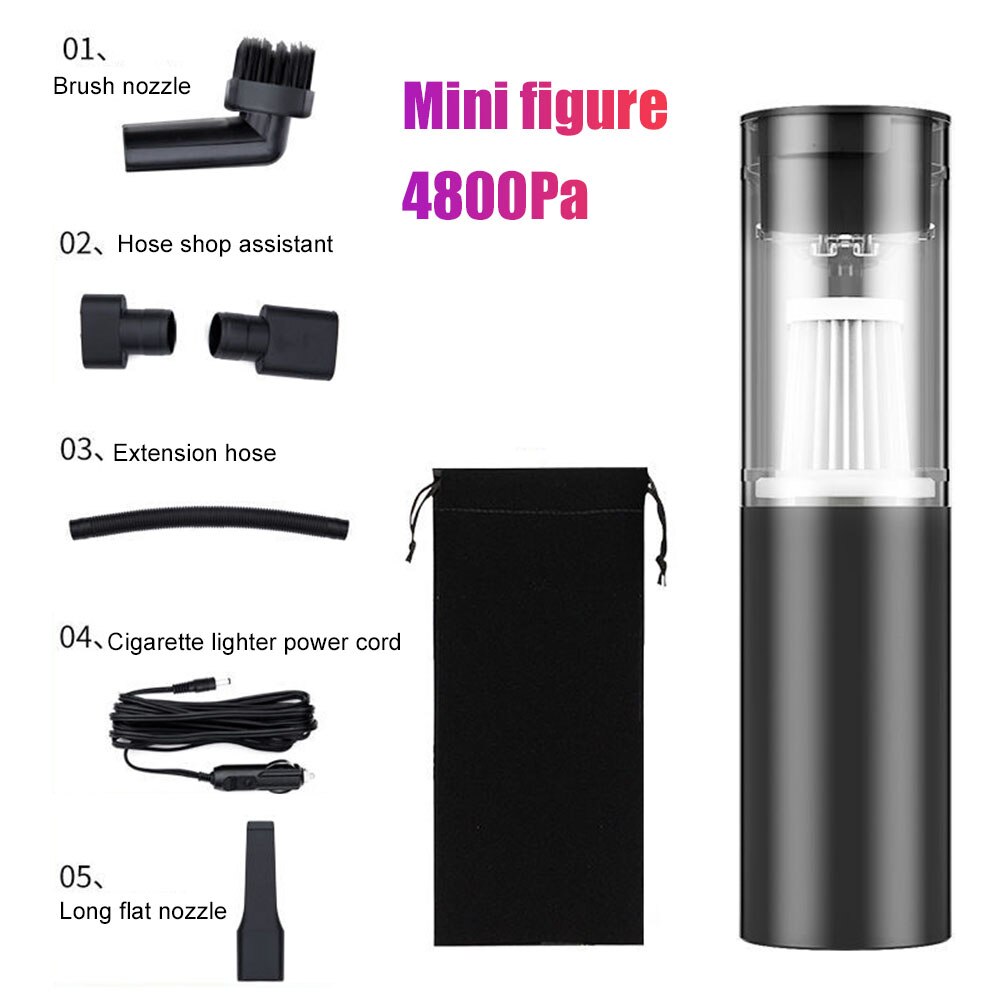 Handheld Vacuum Cleaner Wet and Dry Vacuum Cleaner Portable Handheld Vac Cleaner for Car Interior & Home & Computer Cleaning: Black