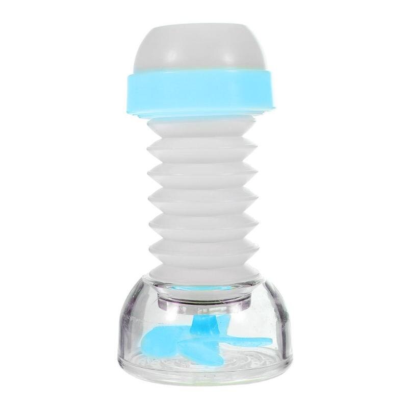 360 Degree Rotatable Water Saving Filters Faucet Mounted Dual Spout Kitchen Sink Taps Sprayer Shower Head Nozzle Faucet: Blue