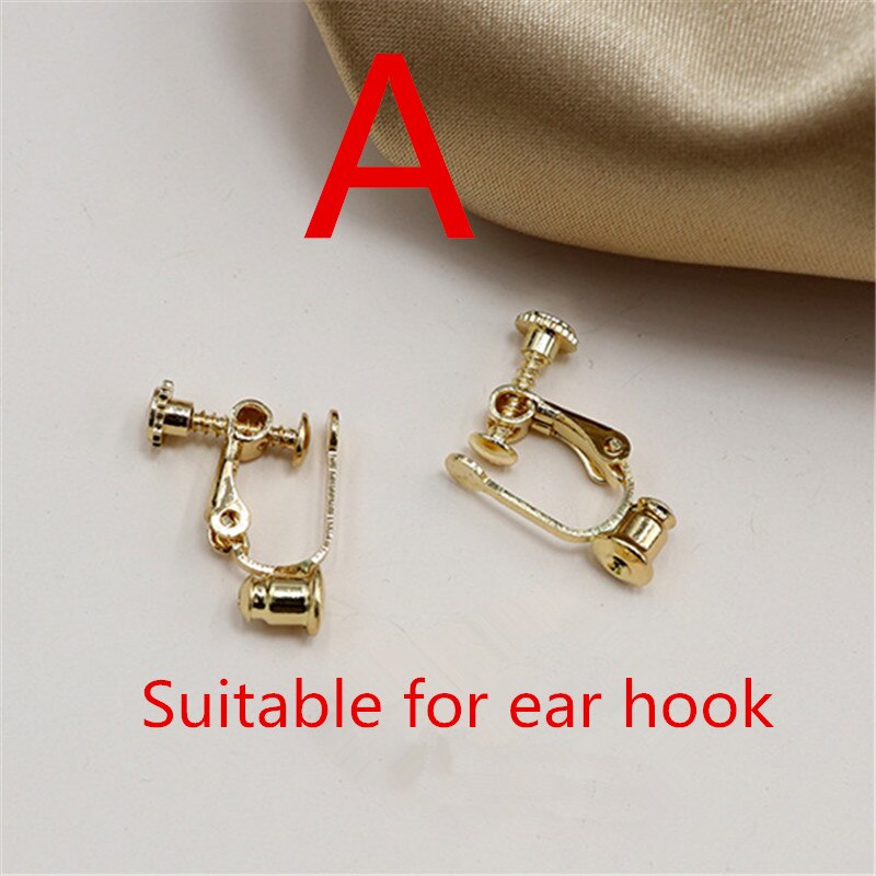 Convertidor de clips para oreja, artefacto indoloro, espiral, Clip para oreja perforada, accesorios de joyería: A