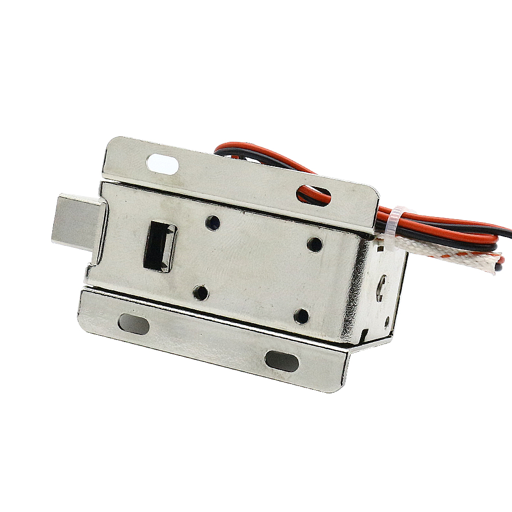 Litet  dc12 v 24v elektroniskt bultlås mini elektriskt lås dörrlås järnskåpsdörr elektromagnetiskt lås elmätarboxlås