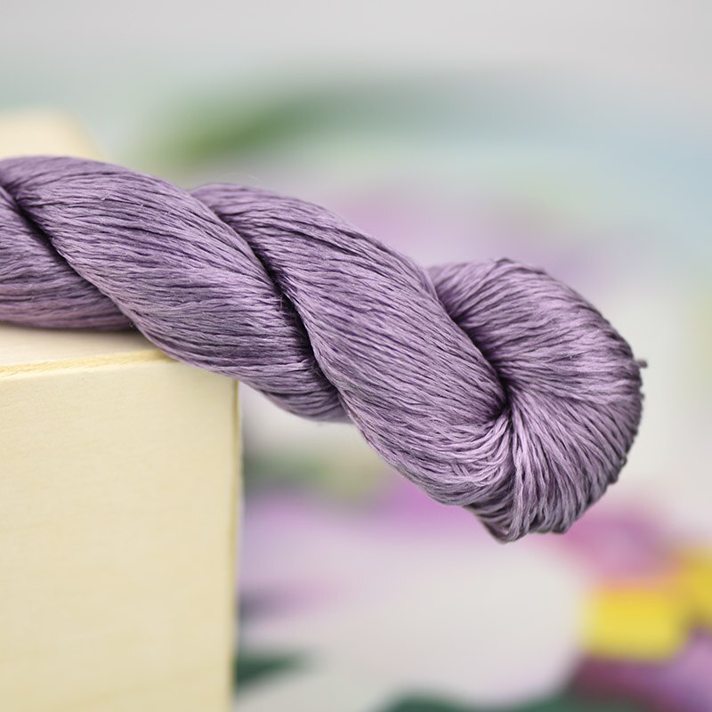 Hilo de bordar de seda/100% hilo de seda/bordado a mano, punto de cruz, morado oscuro/9 colores puros: 4