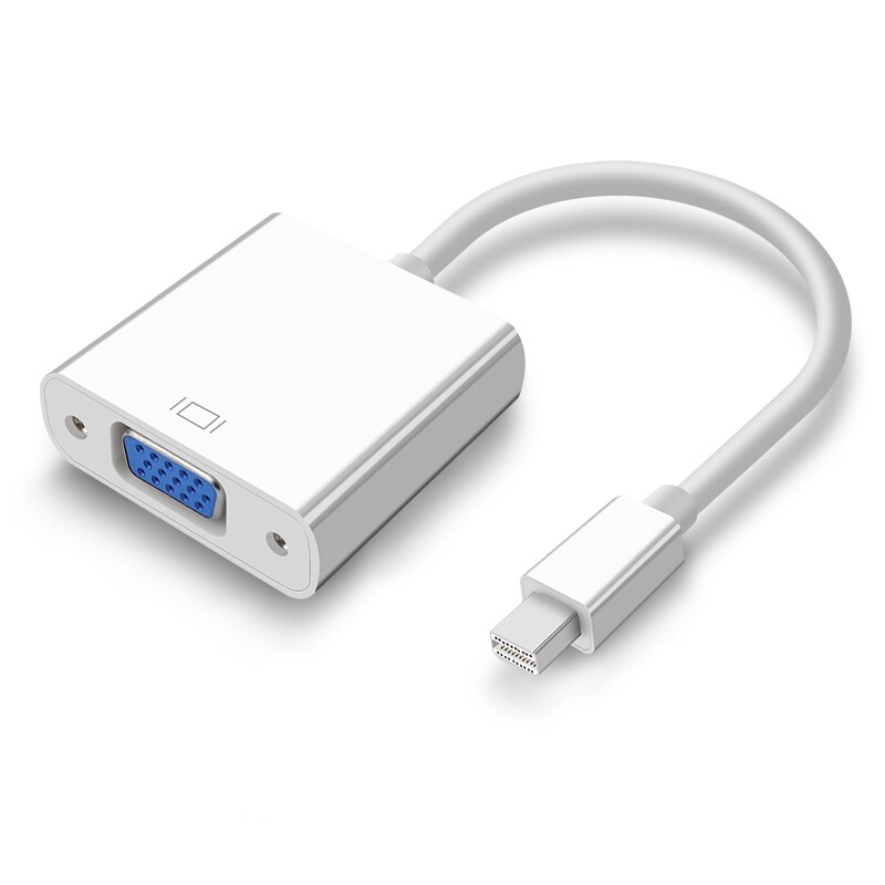 Mini Displayport Dp Naar Vga 1080P Man-vrouw M Naar F Kabel Adapter: WHITE