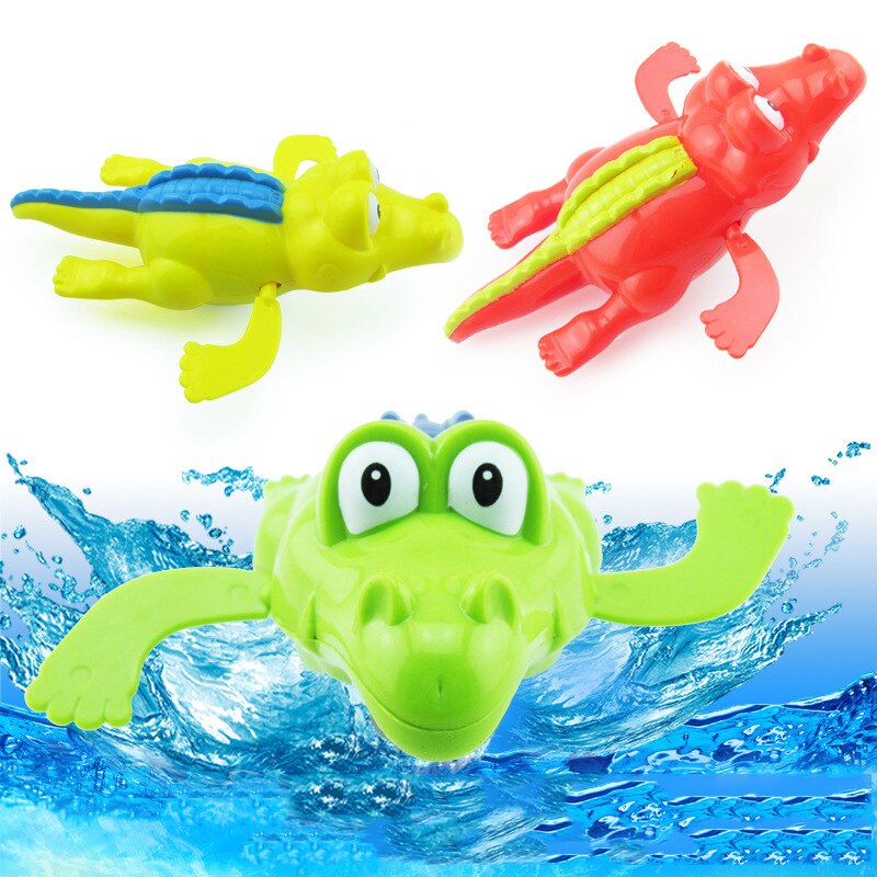 1PC Nette Cartoon Kette Wasser Spielzeug Infant Schwimmen Tier Klassische Kette aufgewickelten Uhrwerk Für Baby Kinder Strand bad Spielzeug