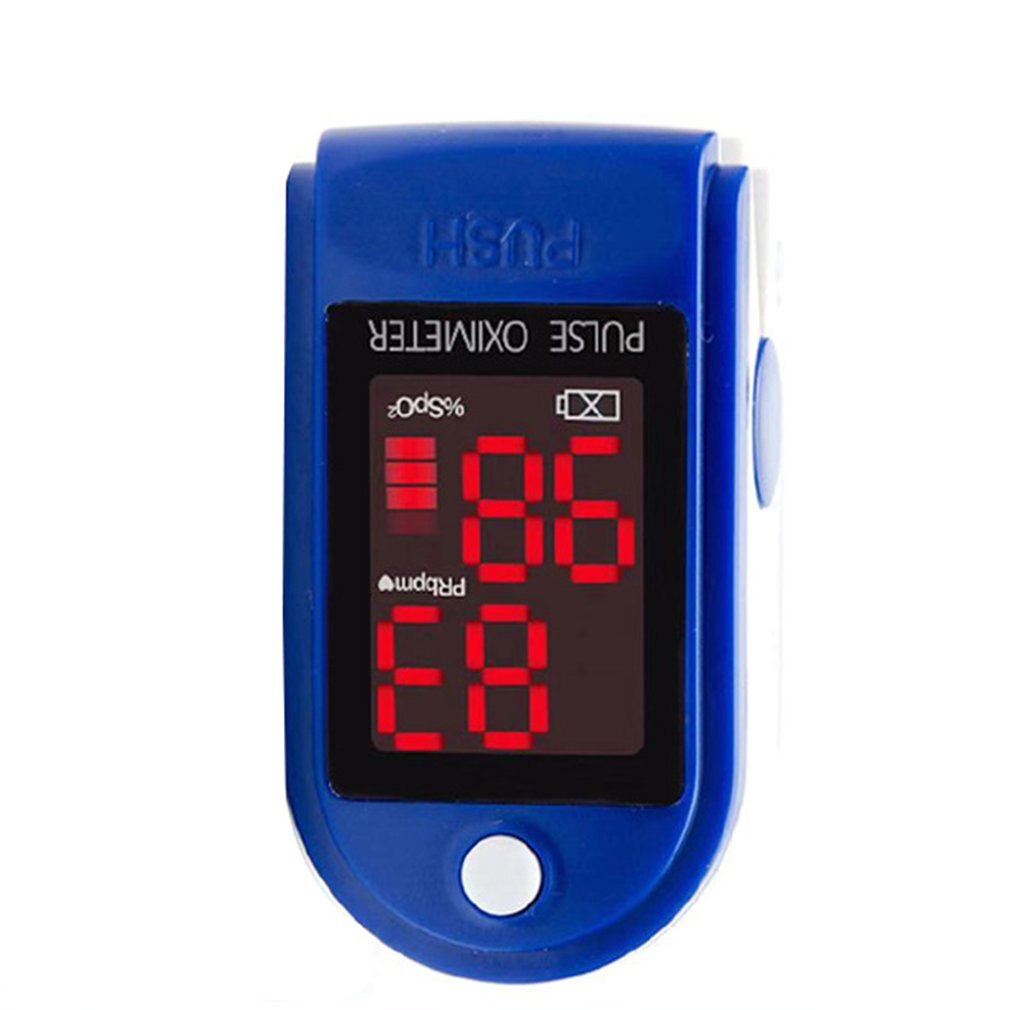 Finger Pulse Oximeter Finger Clip Heartbeat Pulse Oximeter Portable Heart Rate Spo2 Monitor Blood Oxygen Meter Sensor: Dark blue