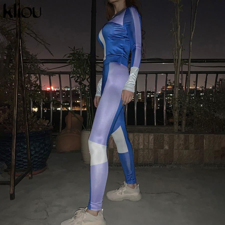 Kliou Hohe elastische druck Neue Nahtlose Fitness trainingsanzug Zwei-stück set Frau lange-sleeve top Gym Leggings schlank sportswear Anzüge