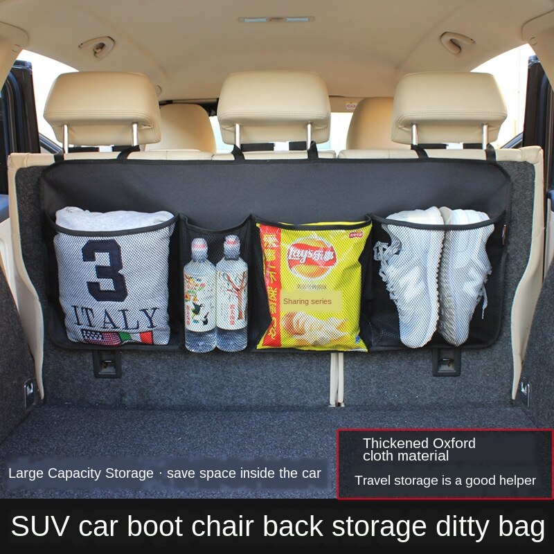 Suv Kofferbak Opbergtas Oxford Doek Opknoping Bag Car Seat Terug Multifunctionele Opbergtas Grote Capaciteit Accessoires levert: Thick4