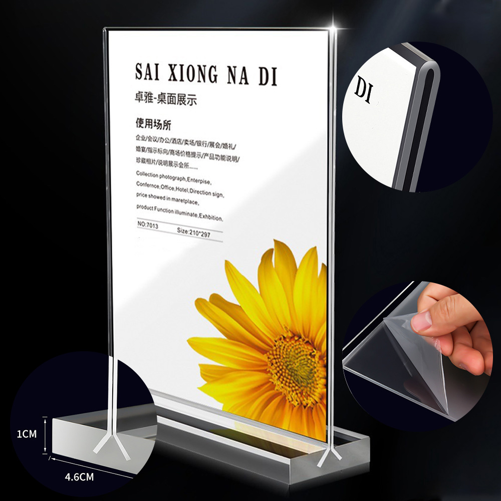 6 PCS College Office DISPLAY STAND Acrylic Plastic Leaflet Display Holder A6 Stands Counter INFORMATION POSTER Perspex Business