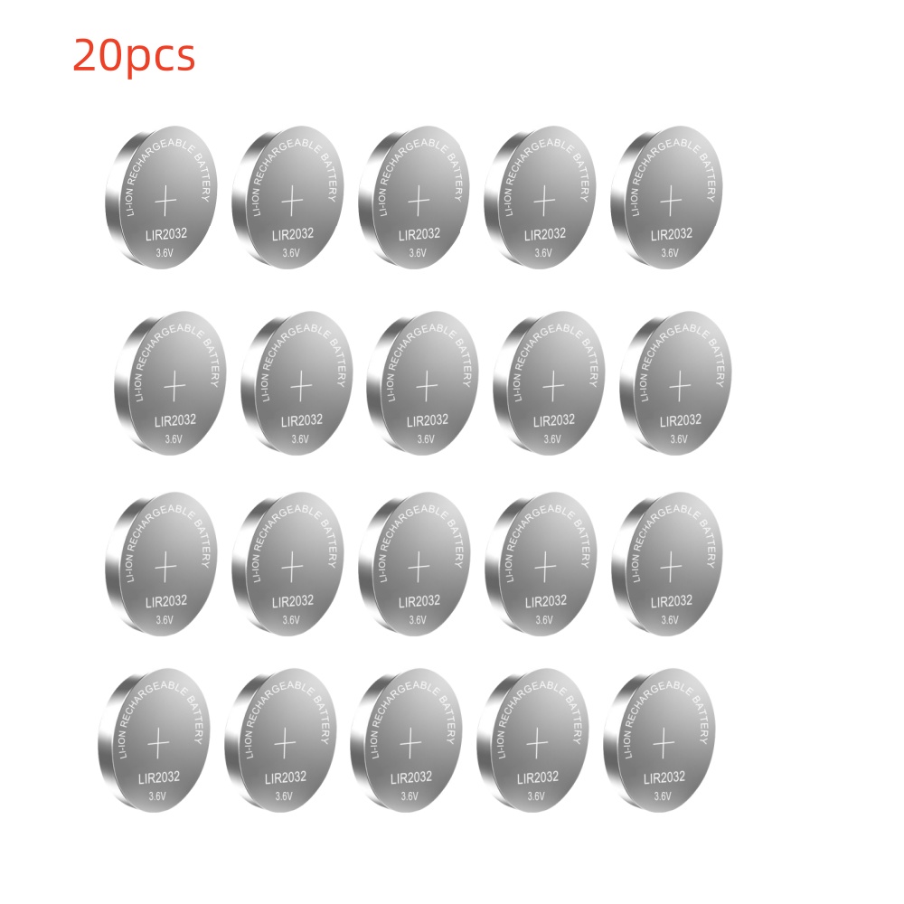 10-50PCS LIR2032 Rechargeable Battery 2032 Lithium charging Can Replace CR2032 for watches: Beige