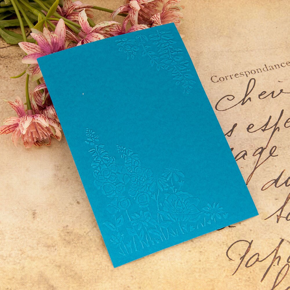 Mønster blomster bakgrunn bord preget plast designmappe til utklippsbok diy fotoalbum kort preging mappe