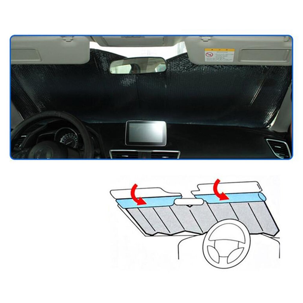 Auto voorruit zonneschermen hoes casual opvouwbare hoes voor voor- en achterruit reflecterende schaduw auto zonnebrandcrème zonnescherm