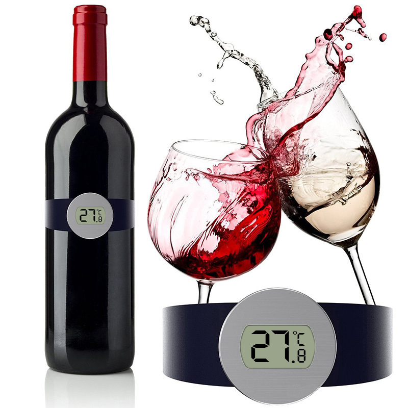 MOSEKO Digitale Lezen Thermometer Champagne en Wijn Fles Snap met LED Display voor Wijn Liefhebber