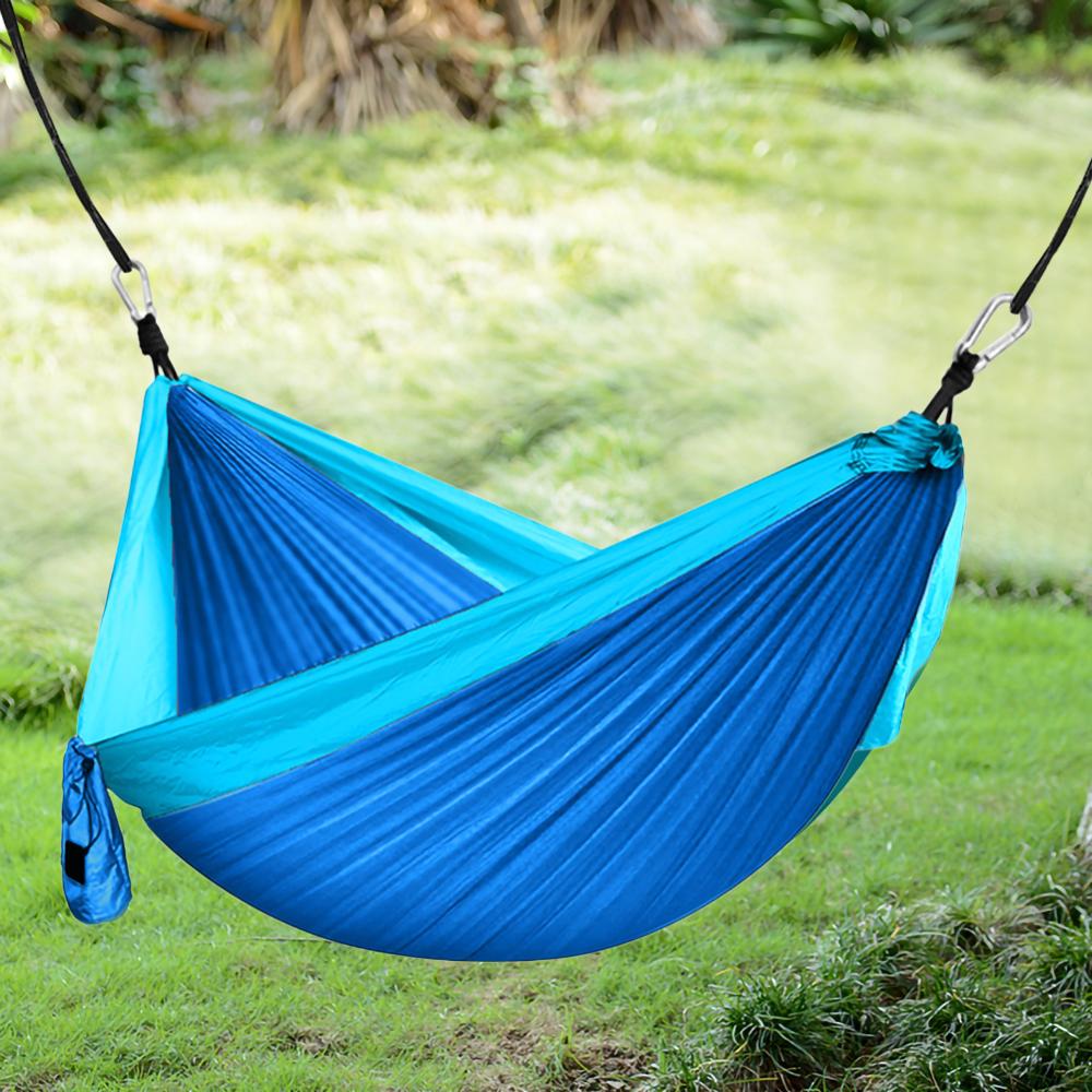 Hamaca para acampar al aire libre, hamaca para acampar, jardín al aire libre, familia, portátil, doble, hamaca SILLA DE columpio, 260x140cm: Default Title