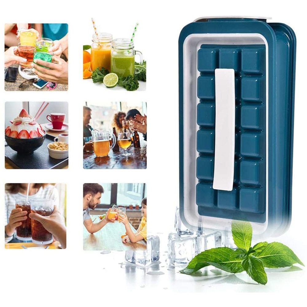 Silicone Ice Cube Tray DIY Ice Cream Mold Kitchen 36 Grids Ice Cube Maker Kettle Portable Cooler Ice Cube Bag Storage Container