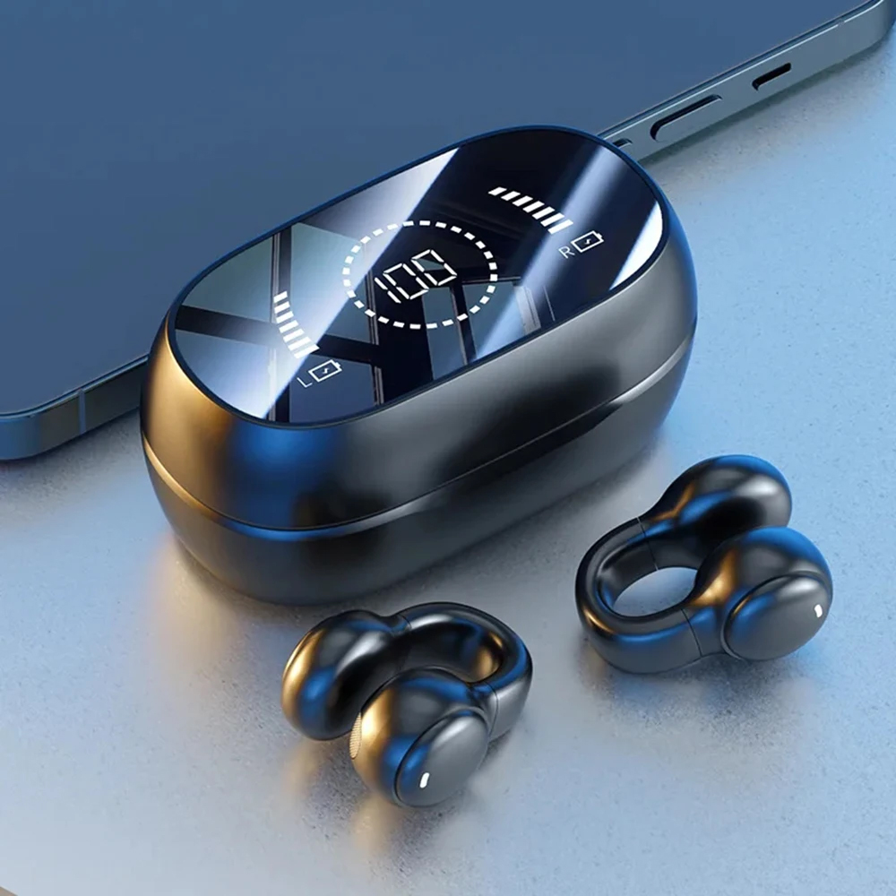 Beengeleiding Draadloze Koptelefoon Hifi Bluetooth 5.3 Gaming Headsets Ruisonderdrukking Sport Oortjes Voor Xiaomi Iphone: Rood