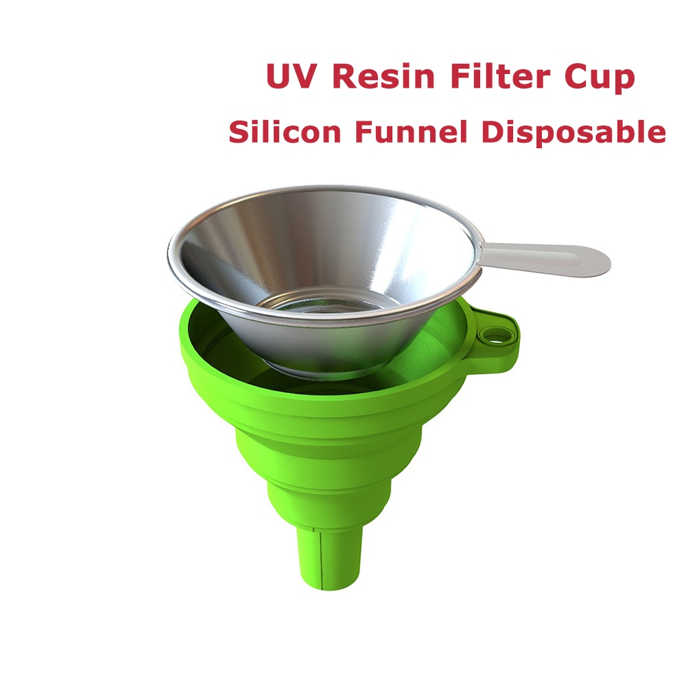 Metal UV Resin Filter Cup+Silicon Funnel Disposable 3D Printer Accessories for Anycubic Photon SLA DLP